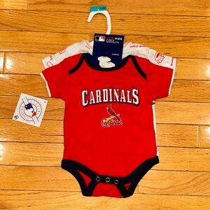 NWT St. Louis Cardinals STL Baseball Bundle Lot Set Onesies Newborn 0-3 Months